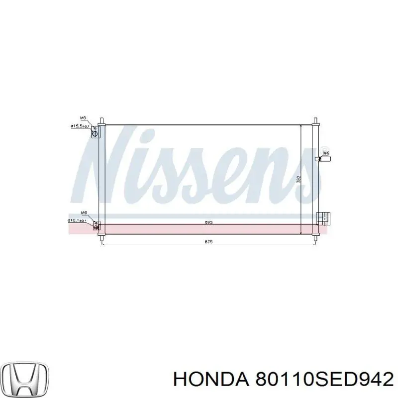 Купити 80110SED942 Honda Радіатор системи охолодження кондиціонера