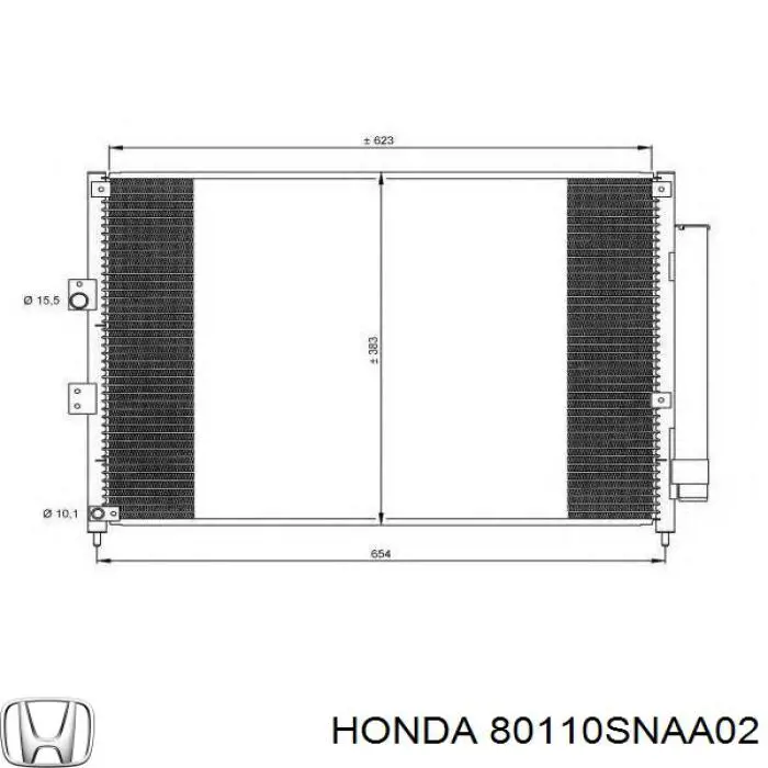 80110SNAA02 Honda радіатор кондиціонера