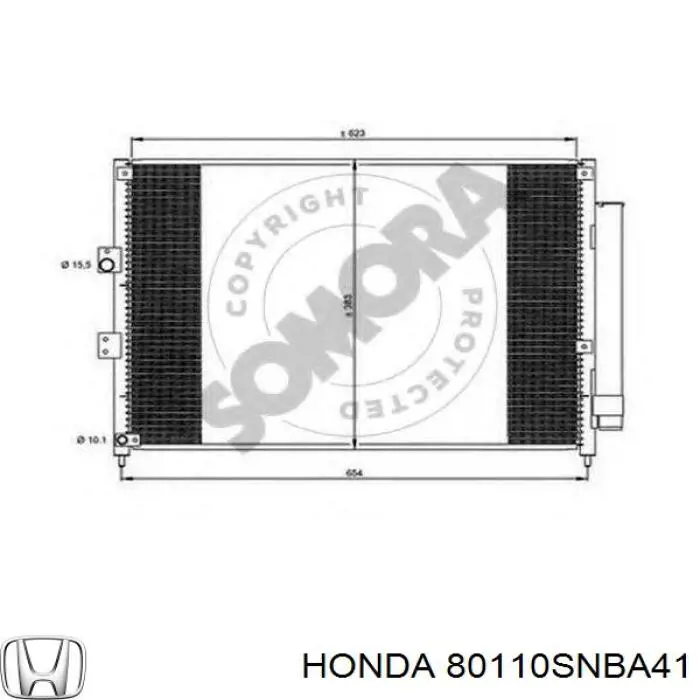 Купити 80110SNBA41 Honda Радіатор системи охолодження кондиціонера