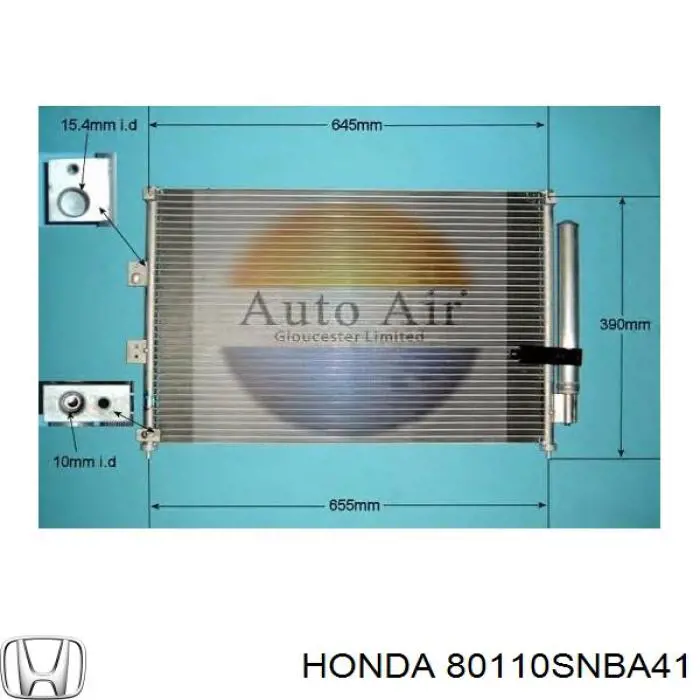 80110SNBA41 Honda радіатор кондиціонера