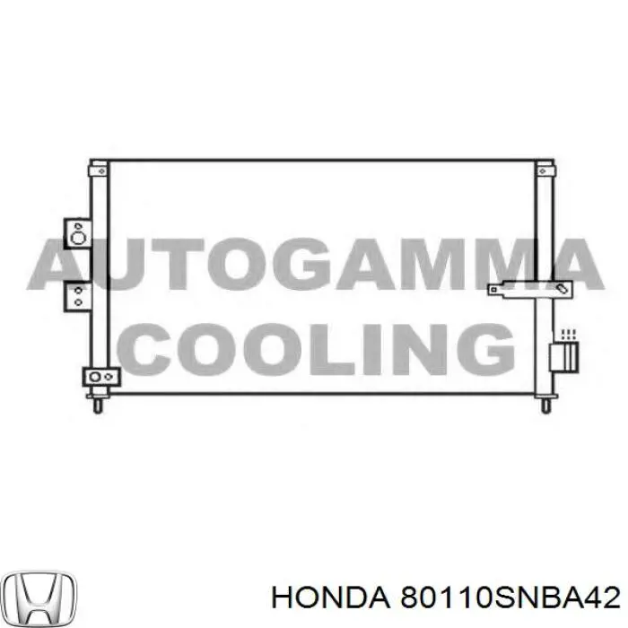 Конденсатор кондиціонера Honda 80110SNBA42 ціна, від 92.47 USD