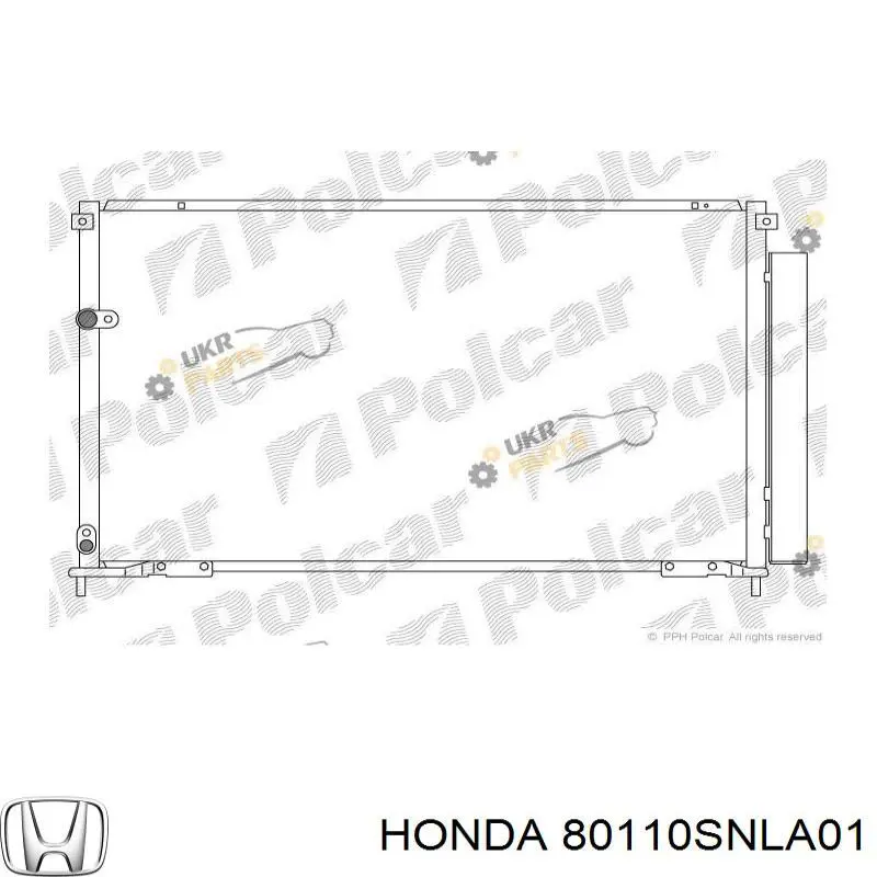 Радіатор кондиціонера 80110SNLA01 Honda