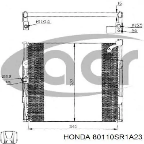 Купити 80110SR1A23 Honda Радіатор системи охолодження кондиціонера