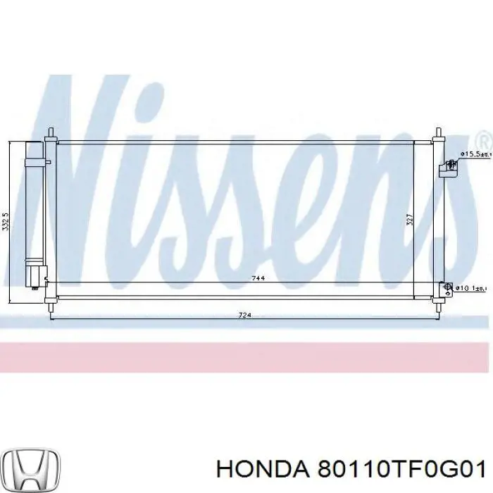 Купити 80110TF0G01 Honda Радіатор системи охолодження кондиціонера