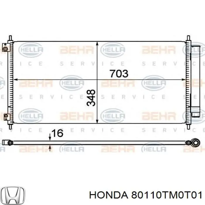 Конденсатор кондиціонера Honda 80110TM0T01 ціна, від 63.47 USD