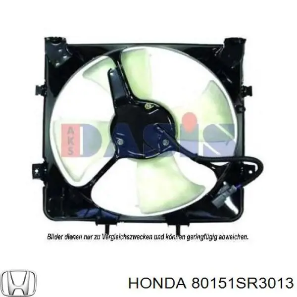 80151SR3013 Honda Дифузор радіатора кондиціонера, в зборі з крильчаткою і двигуном