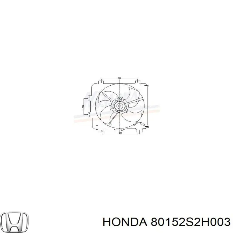 Вентилятор/крильчатка радіатора кондиціонера Honda HR-V (GH) (Хонда Хрв)