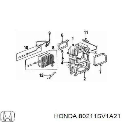 Купити Випаровувач кондиціонера Honda Accord V CC7