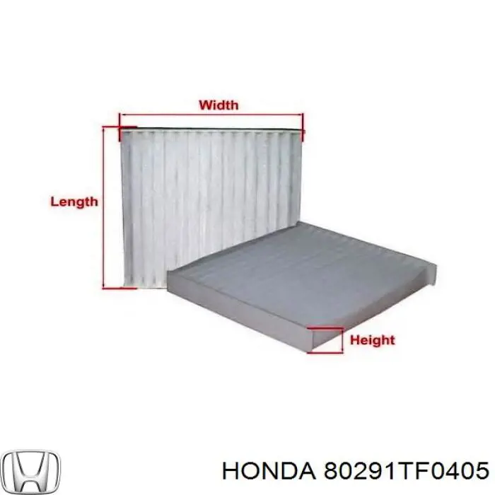 Фільтр повітряний обігрівача Honda 80291TF0405 ціна, від 4.83 USD