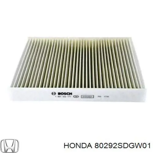 Фільтр повітряний обігрівача Honda 80292SDGW01 ціна, від 8.67 USD