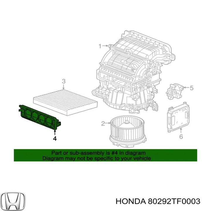  80292TF0003 Honda