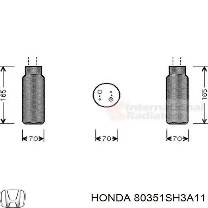 Ресивер-осушувач кондиціонера Honda Civic 4 (ED) (Хонда Цивік)