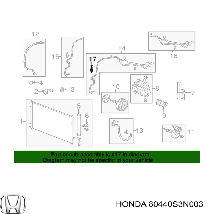  Honda 80440S3N003 ціна, від 24.83 USD