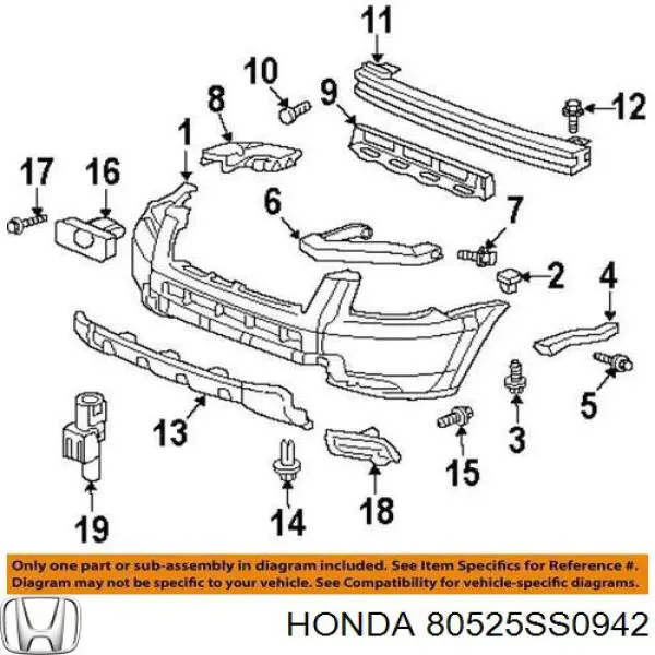  Honda 80525SS0942 ціна, від 19.11 USD