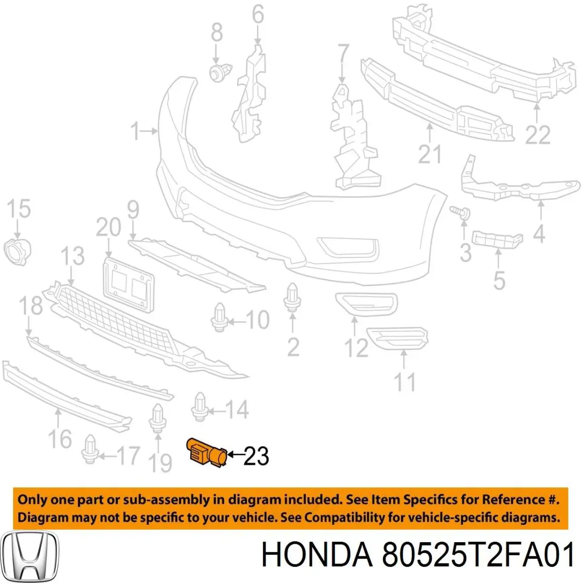 80525T2FA01 Honda Датчик температури навколишнього середовища