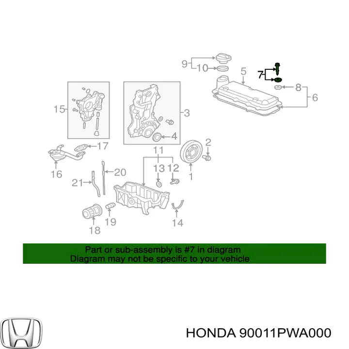 90011PWA000 Honda 