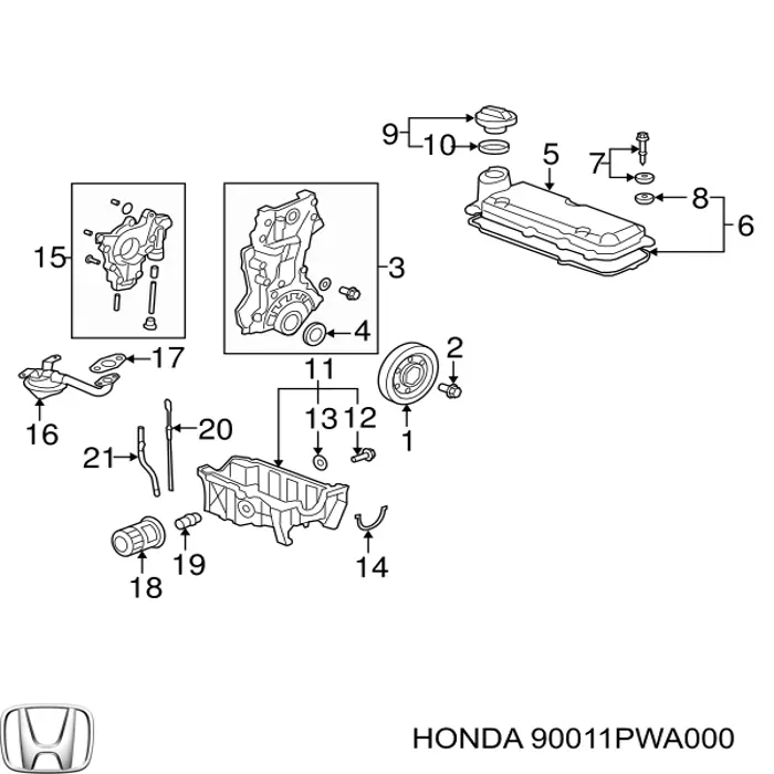  Honda 90011PWA000 ціна, від 8.47 USD