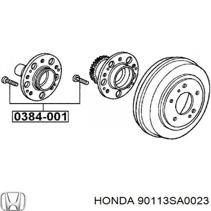 Шпилька колісна, задня Honda 90113SA0023 ціна, від 3.31 USD