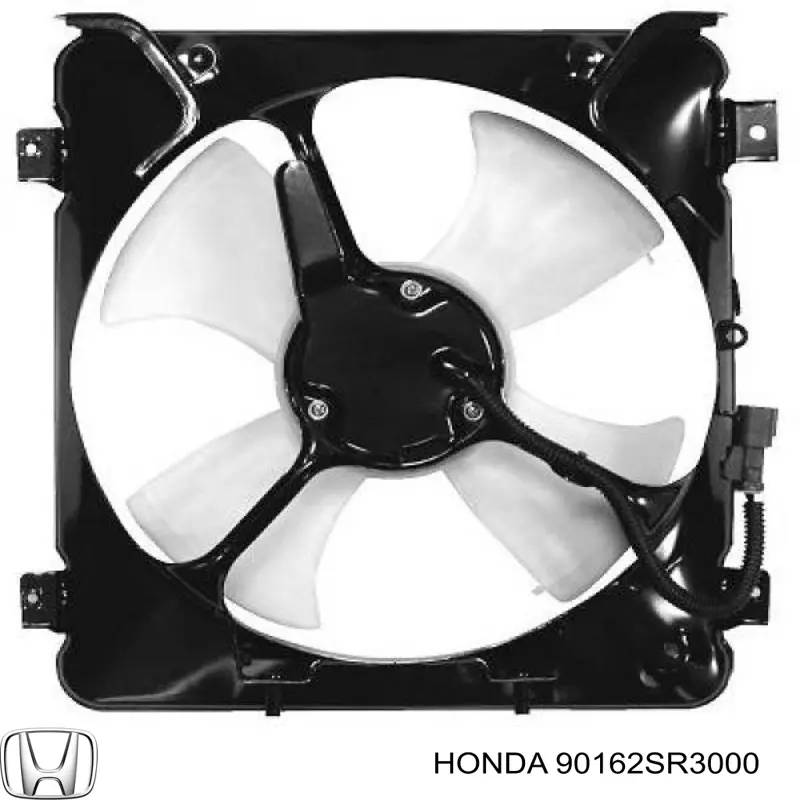 90162SR3000 Honda Дифузор радіатора охолодження, в зборі з мотором і крильчаткою