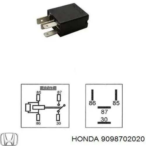 Реле фар передніх 9098702020 Honda