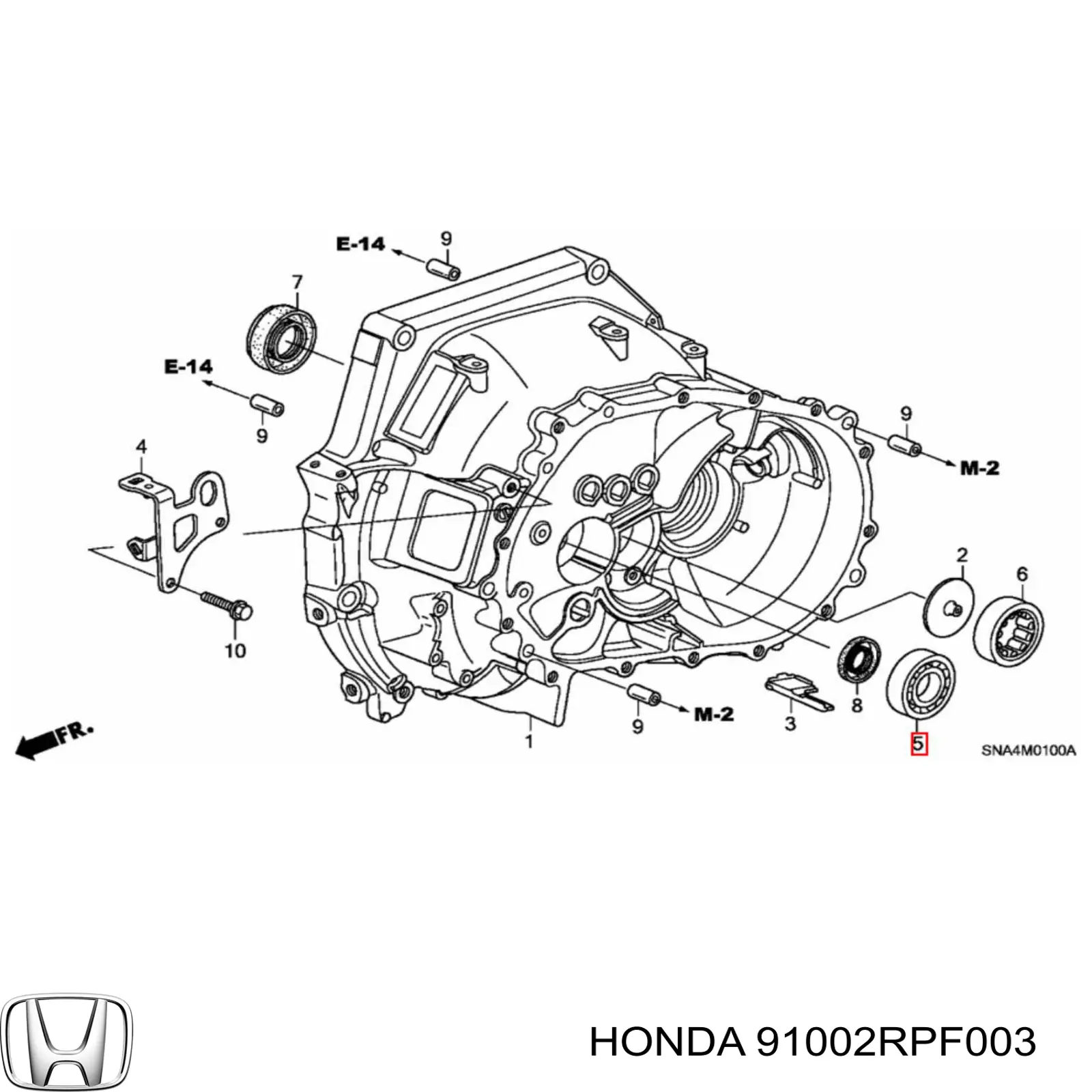 Купити 91002RPF003 Honda Підшипник КПП