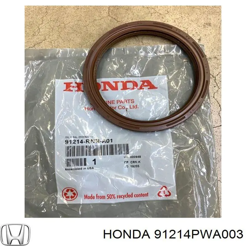 91214PWA003 Honda сальник колінвала двигуна, задній