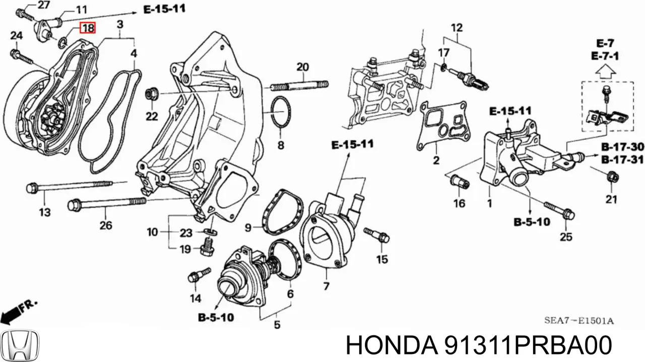  91311PRBA00 Honda