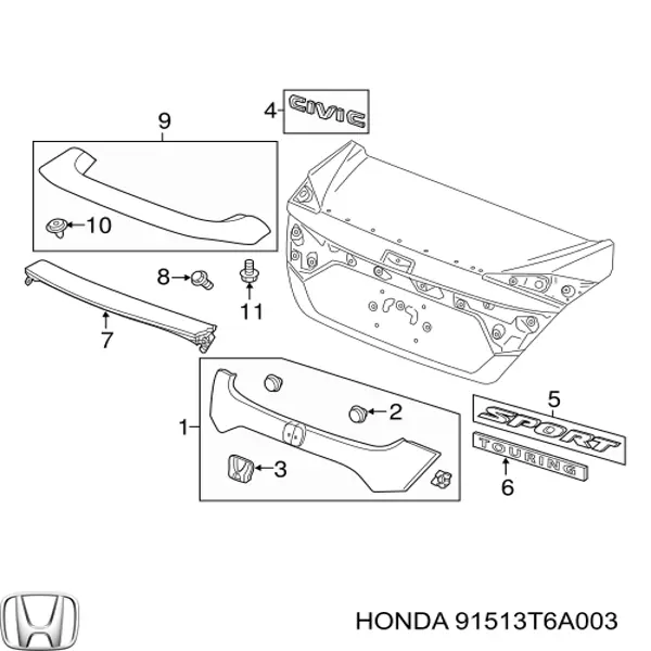 Купити 91513T6A003 Honda 