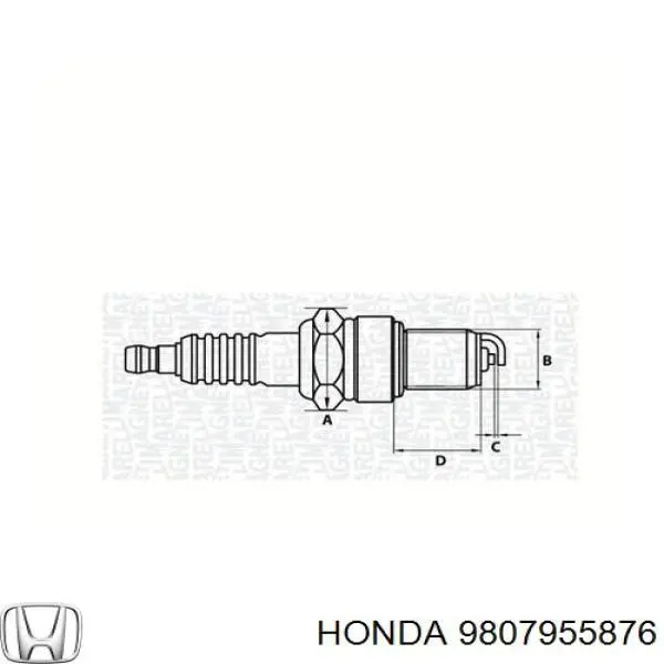 Свічки автомобільні Honda 9807955876 ціна, від 2.34 USD