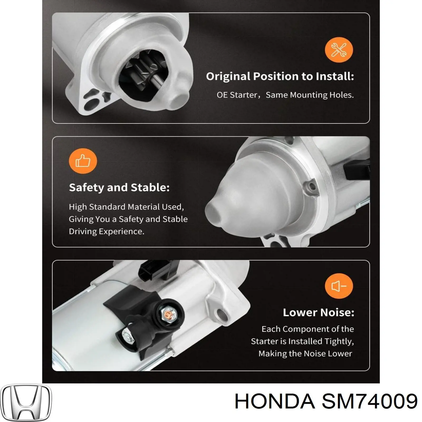 SM74009 Honda Стартер двигуна