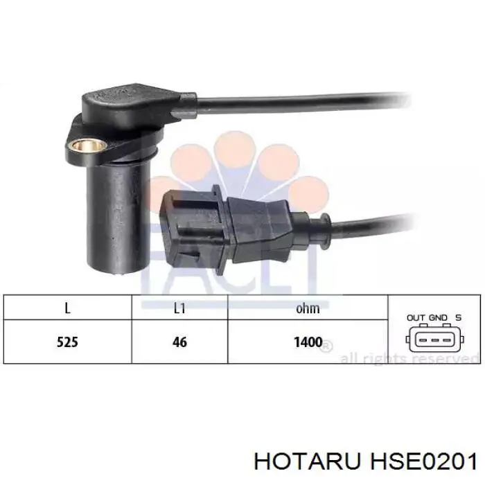 Датчик обертів колінвалу Hotaru HSE0201 ціна, від 14.36 USD