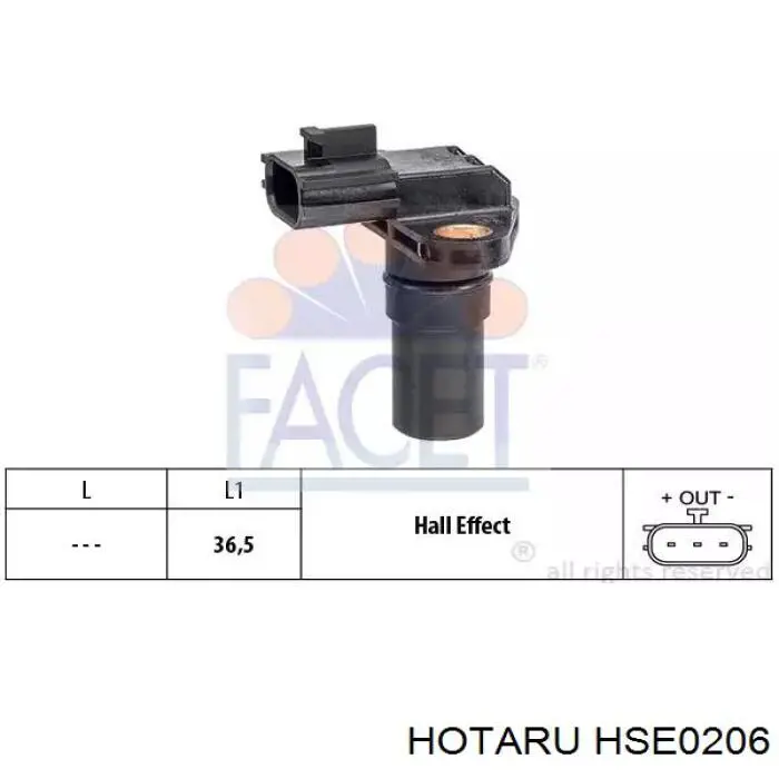 HSE0206 Hotaru Датчик скорости (В АКПП, Верхний)