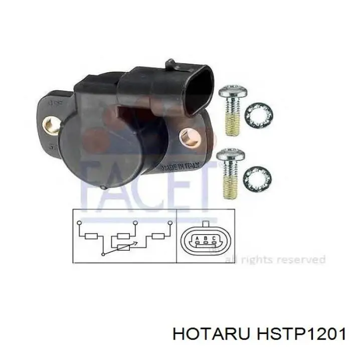 HSTP1201 Hotaru Датчик положення дросельної заслінки (потенціометр)