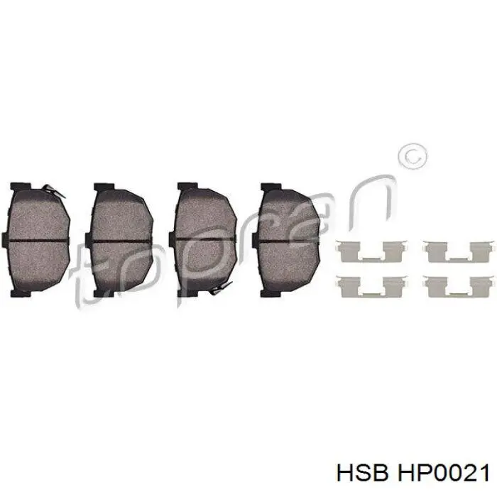 Задні гальмівні колодки HP0021 HSB
