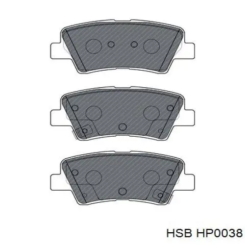 HP0038 HSB Колодки гальмівні задні, дискові