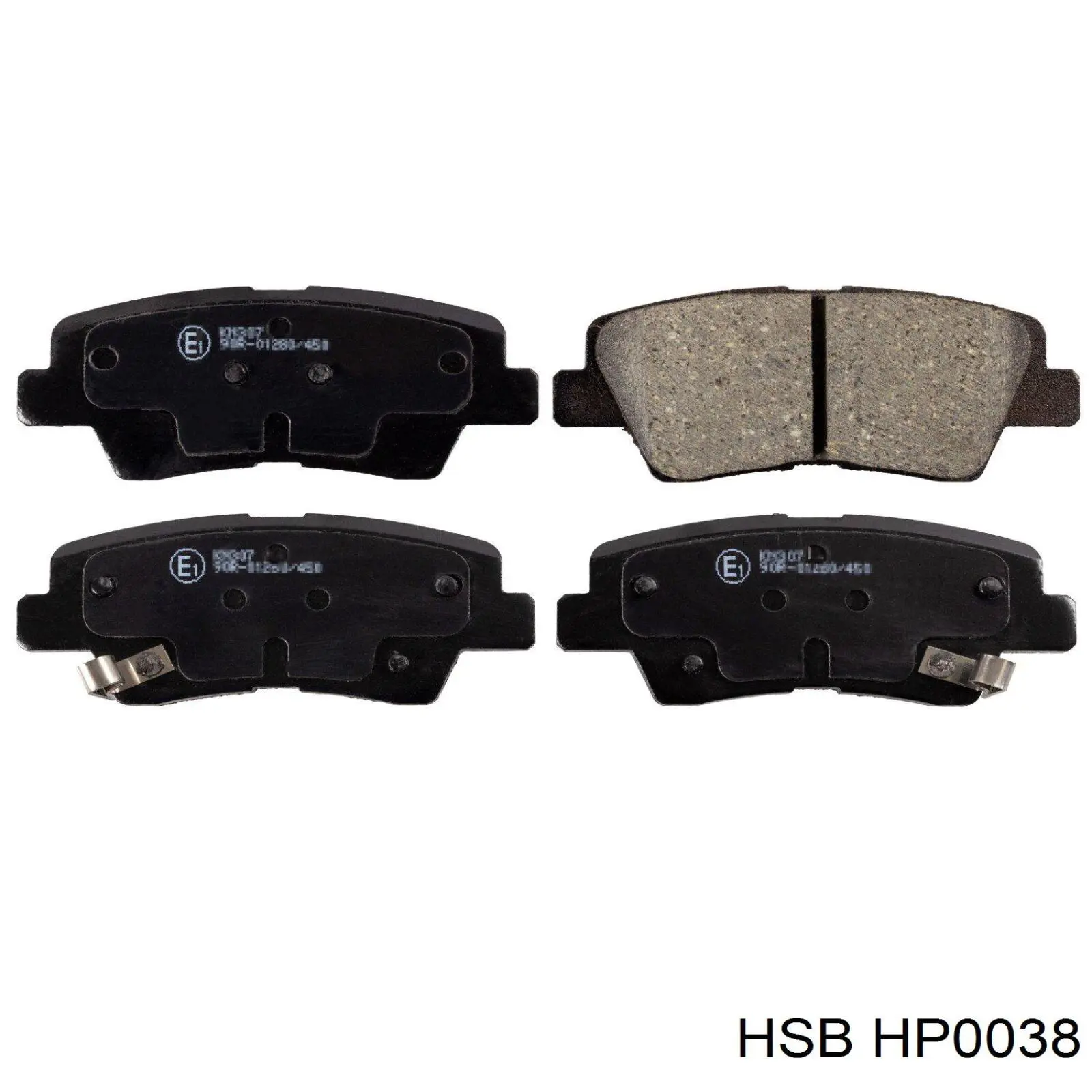 HP0038 HSB колодки гальмові задні, дискові