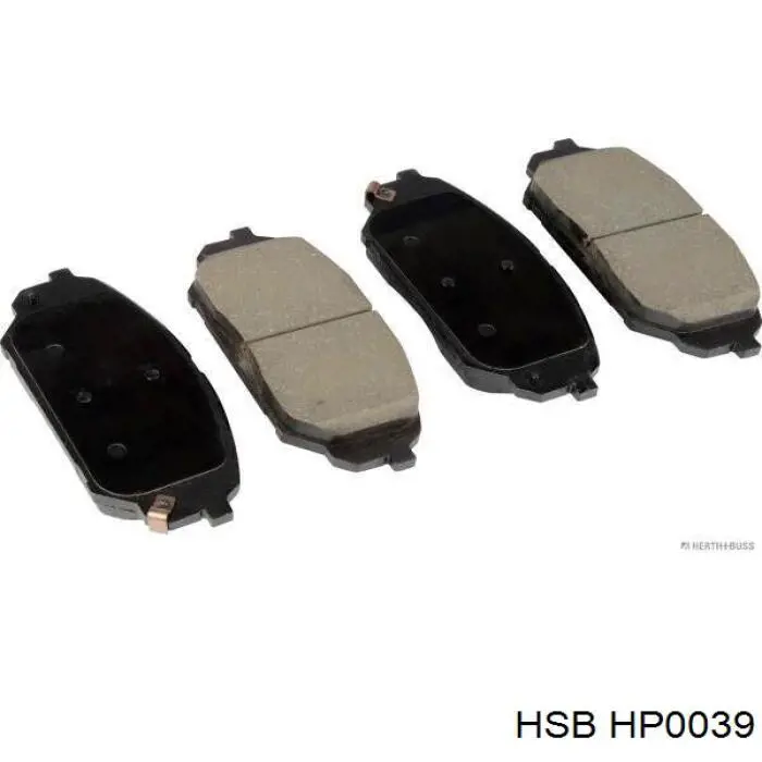 Колодки гальмівні передні, дискові HP0039 HSB