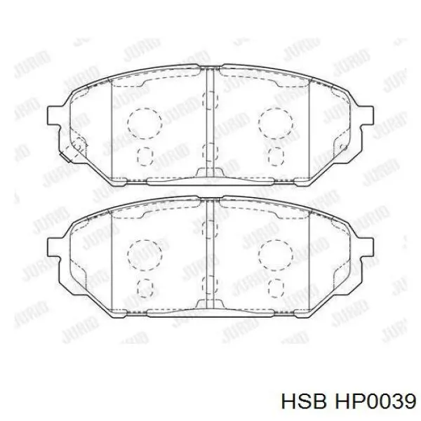 Гальмівні колодки HSB HP0039 ціна, від 26.78 USD
