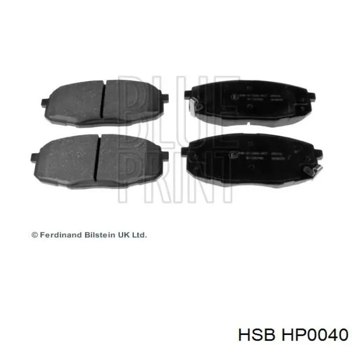 HP0040 HSB Колодки передние