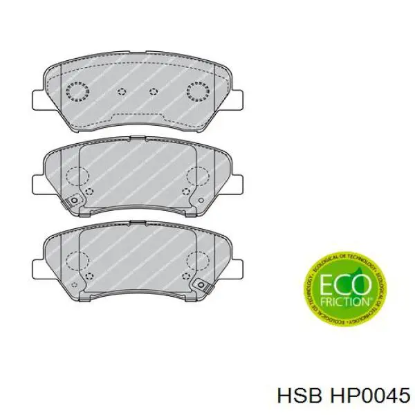 HP0045 HSB Передні гальмівні колодки