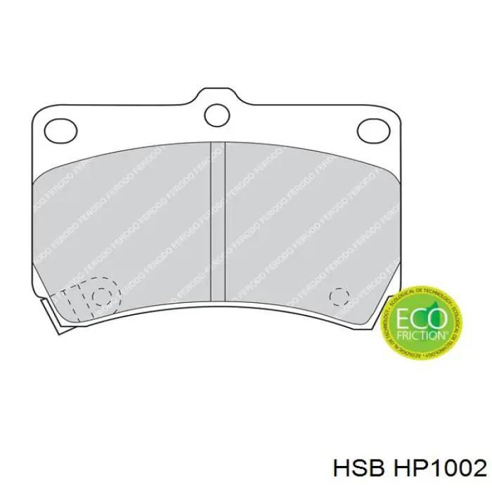 Купити HP1002 HSB Колодки гальмівні передні, дискові