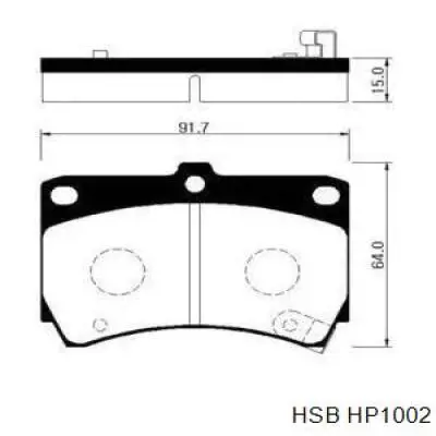 Гальмівні колодки HSB HP1002 ціна, від 13.01 USD