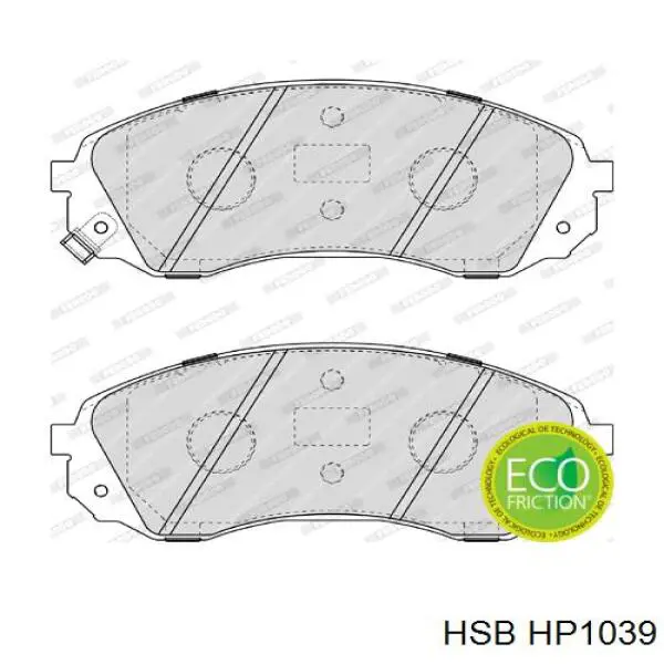 Гальмівні колодки HSB HP1039 ціна, від 31.85 USD