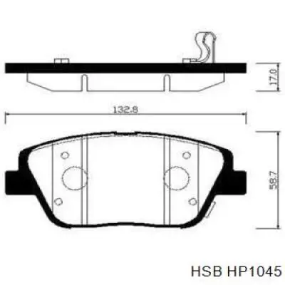 HP1045 HSB Передні гальмівні колодки