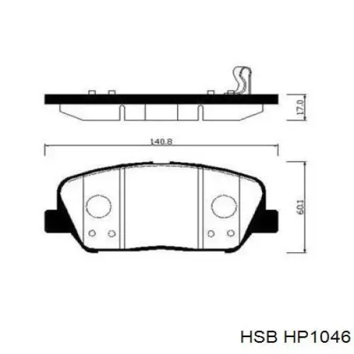 HP1046 HSB колодки гальмівні передні, дискові