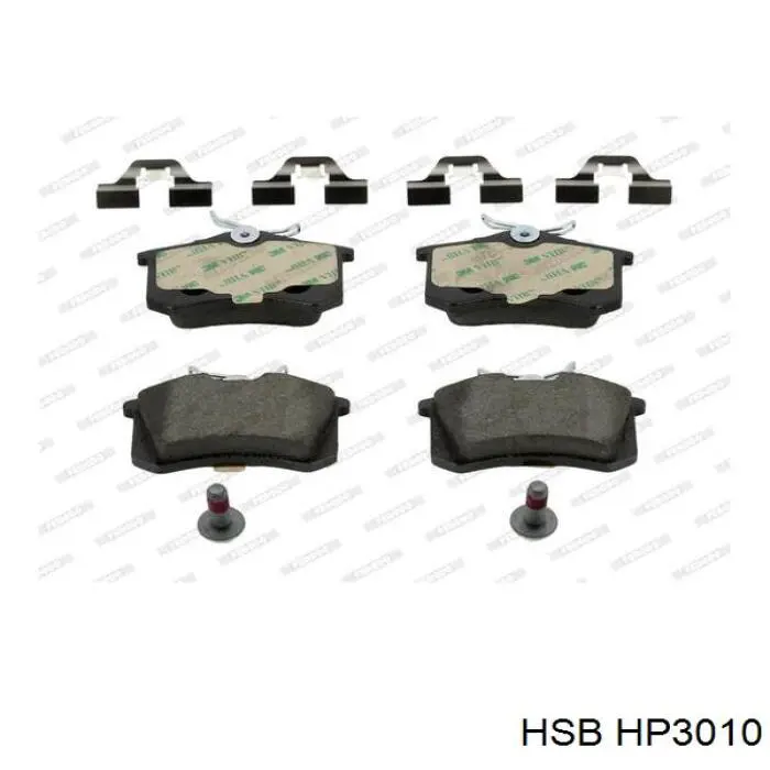 HP3010 HSB Колодки гальмівні задні, дискові