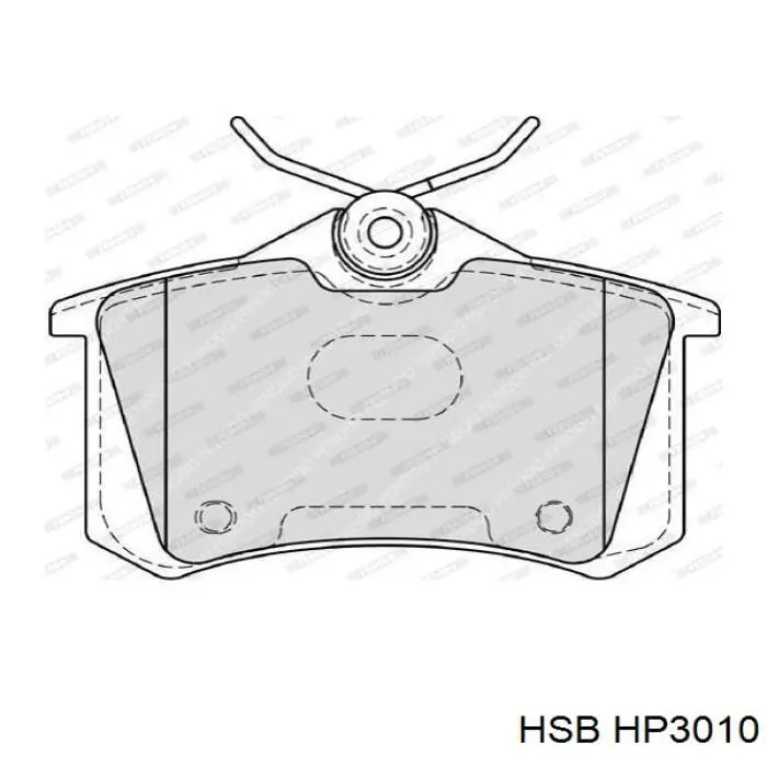 Колодки гальмові задні, дискові HP3010 HSB