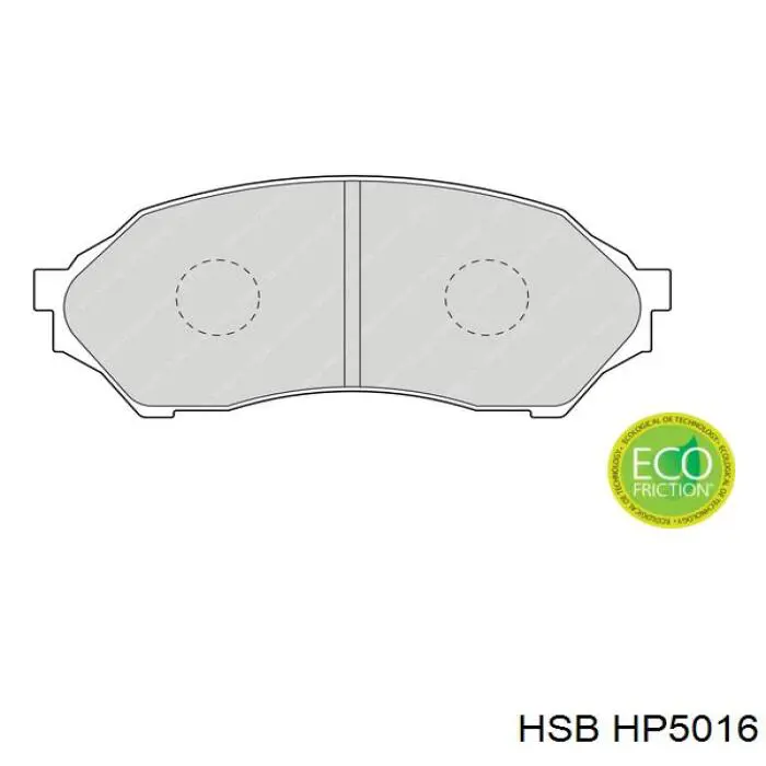 HP5016 HSB Передні гальмівні колодки
