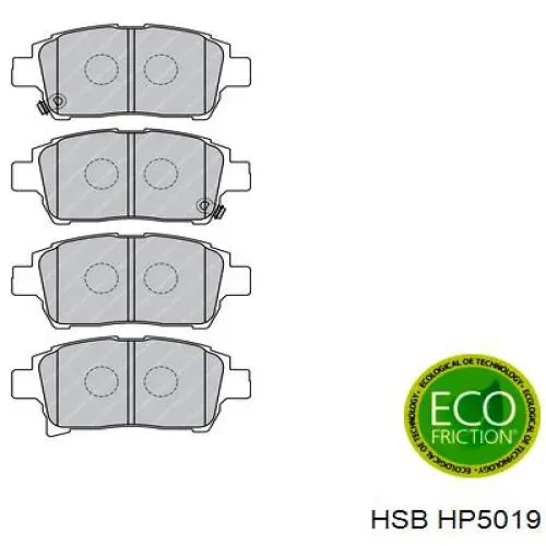Гальмівні колодки HSB HP5019 ціна, від 13.54 USD