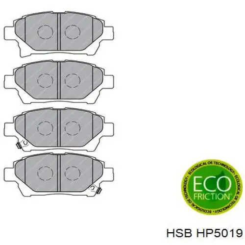 HP5019 HSB Передні гальмівні колодки